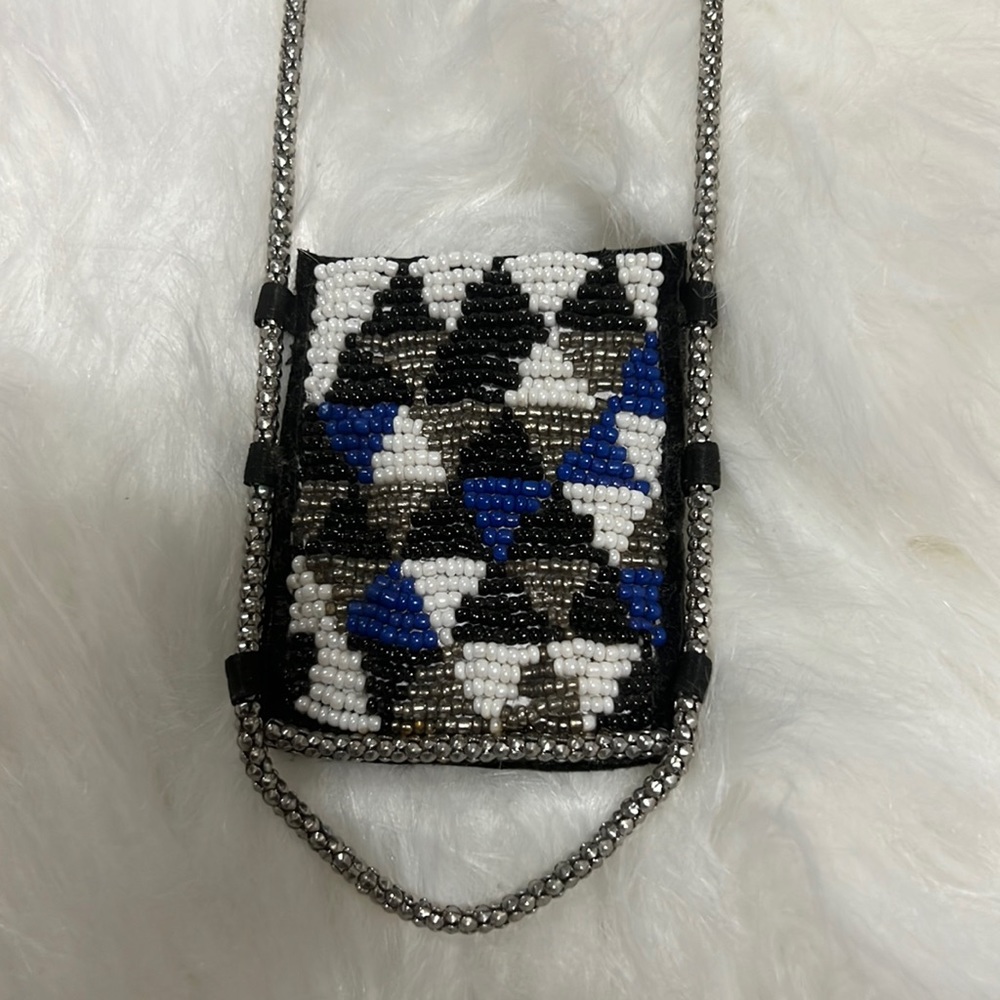 Beaded silver necklace